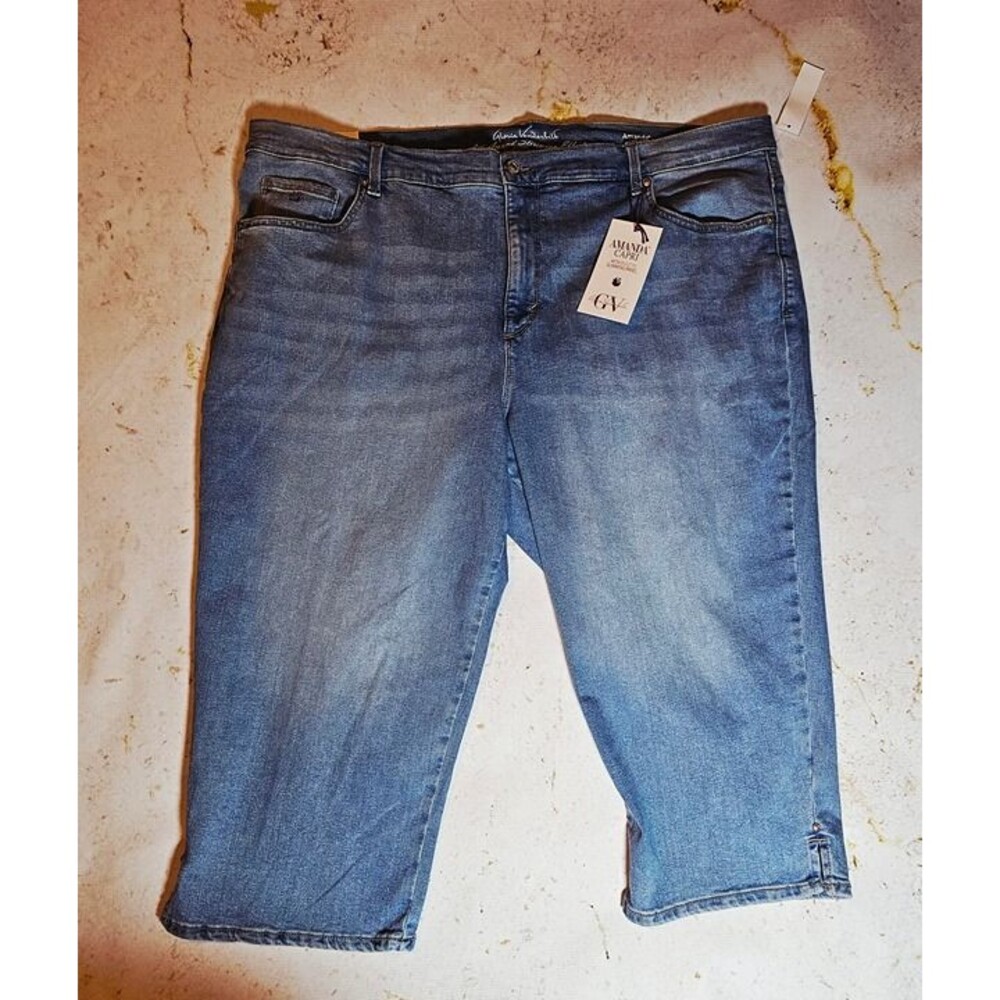 Gloria Vanderbilt Amanda Capri Jeans Women’s Plus 22W Blue Denim All-Around Slim